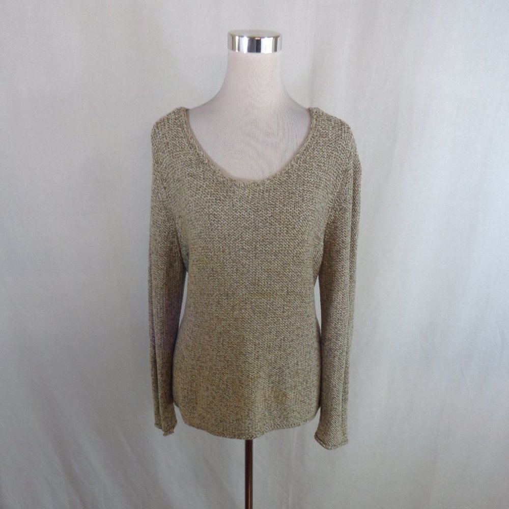 J. Jill Women's Long Sleeve Pullover Knit Sweater, sz PL Tan